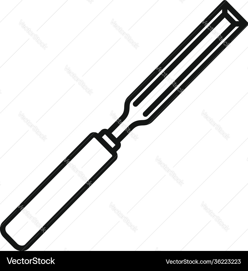 Chisel carpentry icon outline style Chisel carpentry icon outline style vector image
