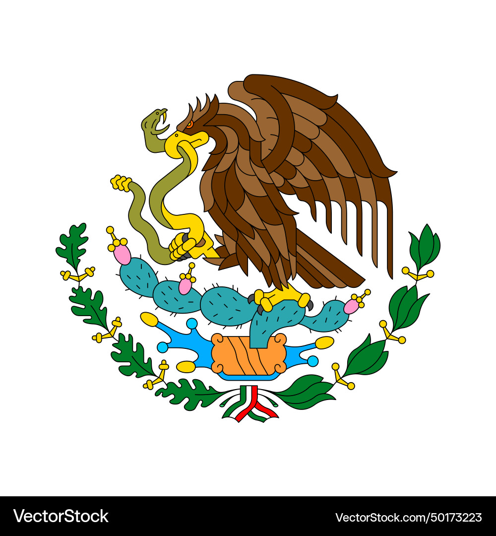 Coat of arms mexico Royalty Free Vector Image - VectorStock