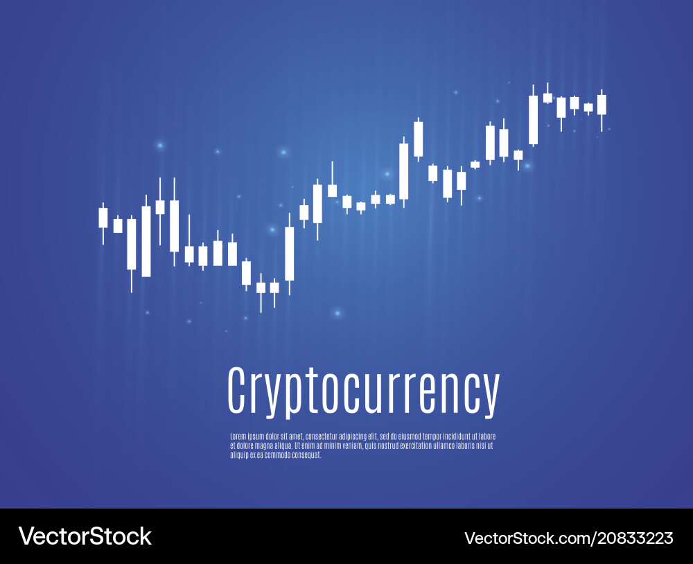 Cryptocurrency Analytics Graph vector image