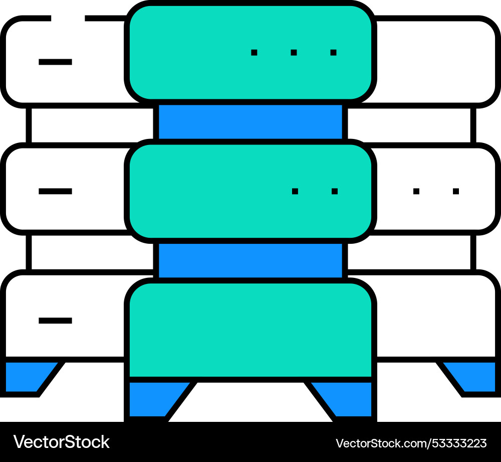 Data center server icon color Data center server icon color Vector Image