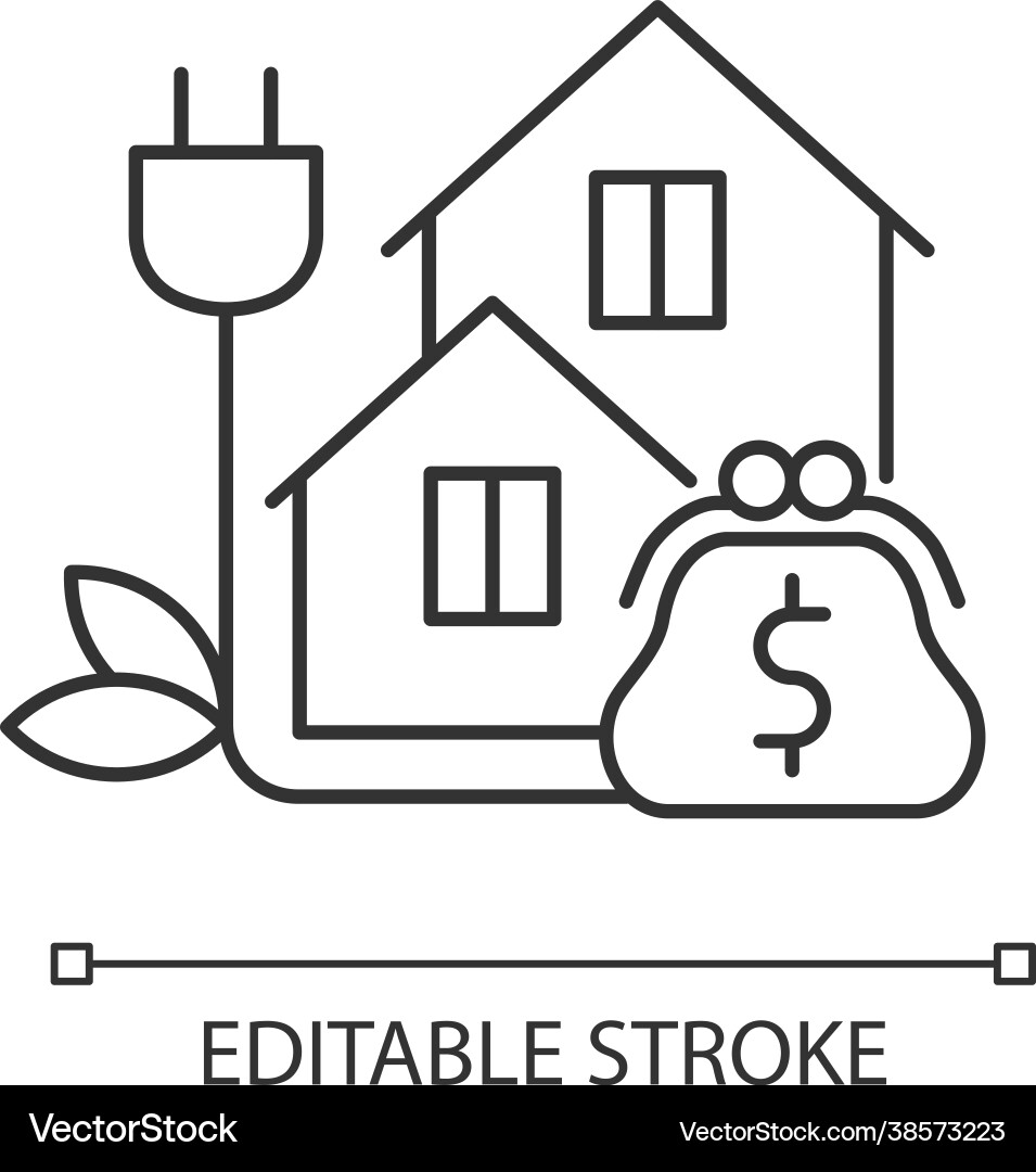 Green pricing program linear icon Green pricing program linear icon vector image