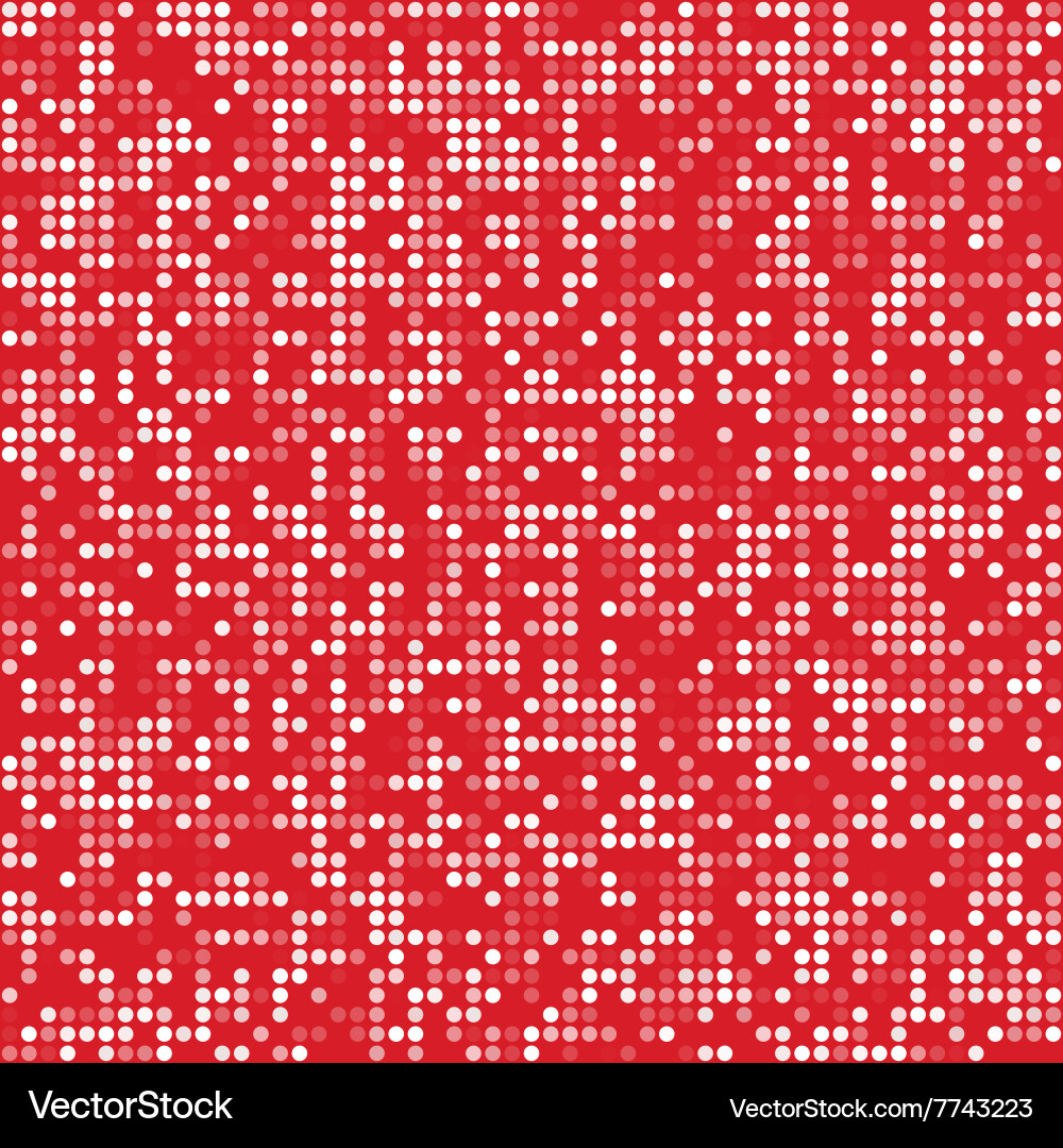 Red circle pixel mosaic background Vector Image