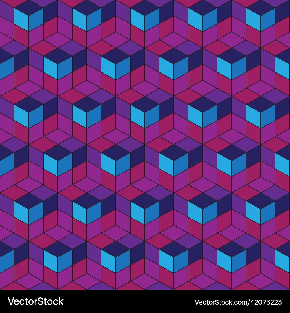 Seamless repeating isometric pattern of cubes Seamless repeating isometric pattern of cubes vector image
