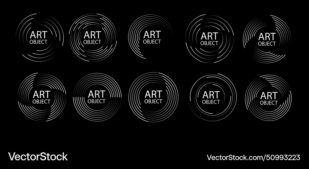 Speed lines in circle form radial Vector Image