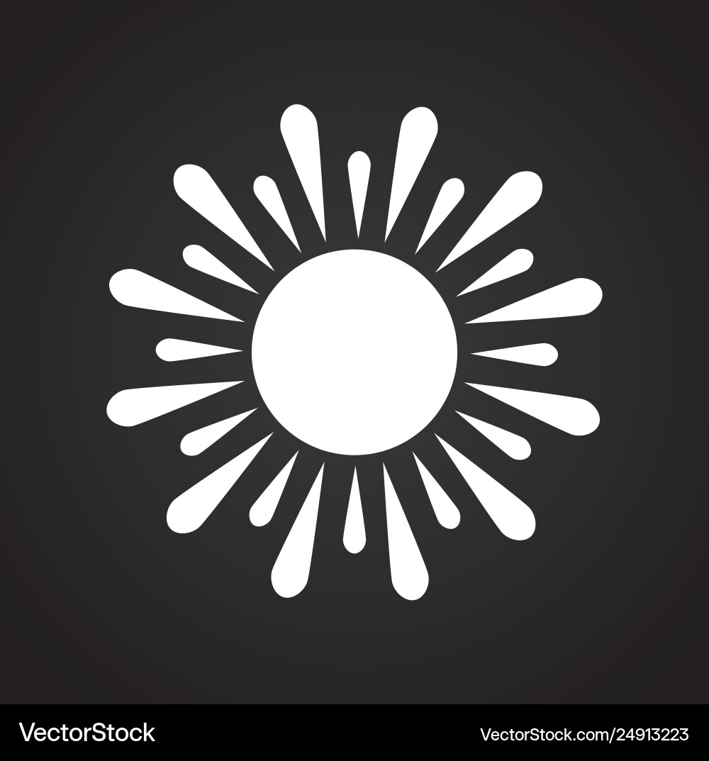 Sun icon on background for graphic and web design Vector Image