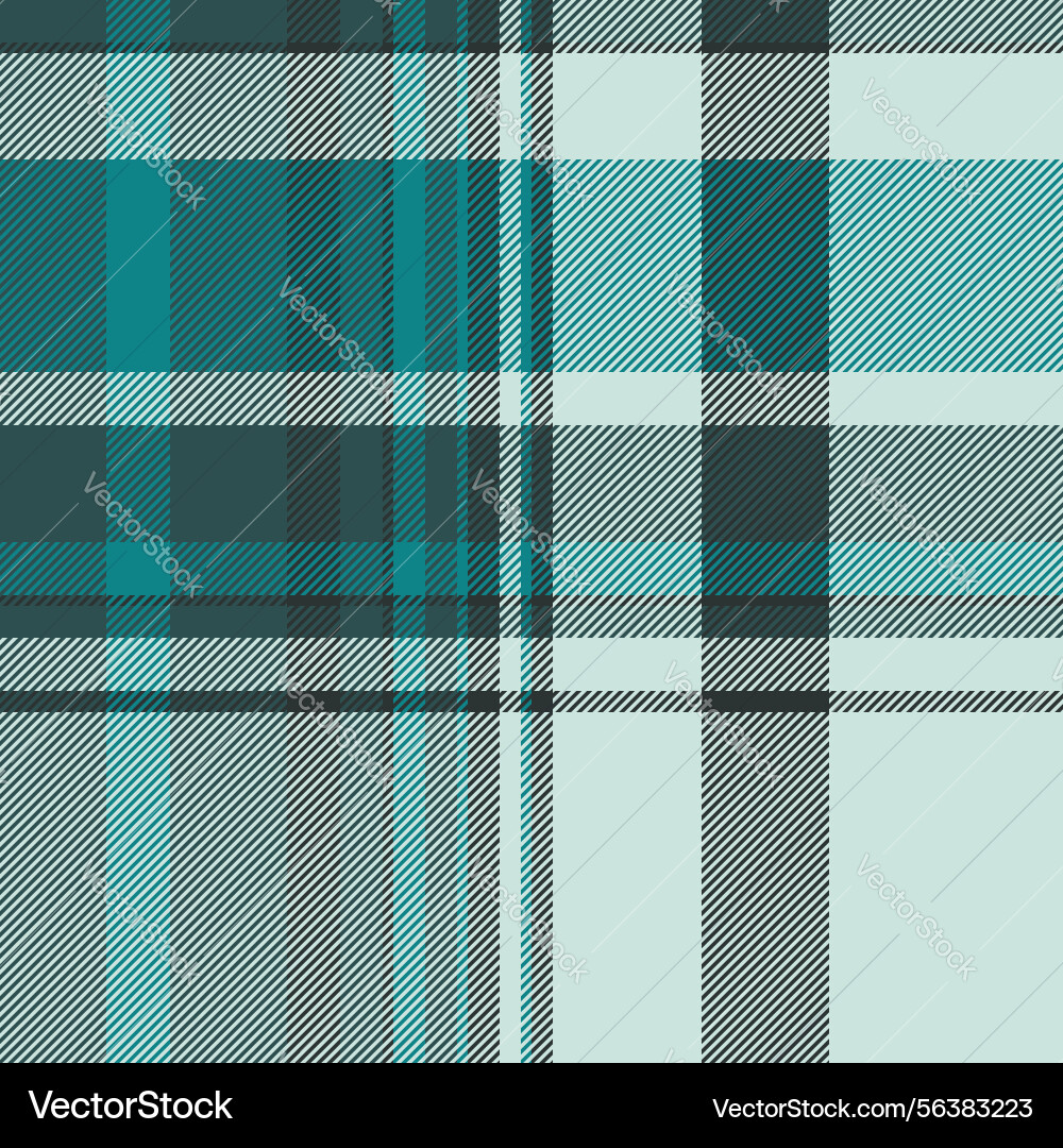 Teal plaid background with a repeating pattern vector image