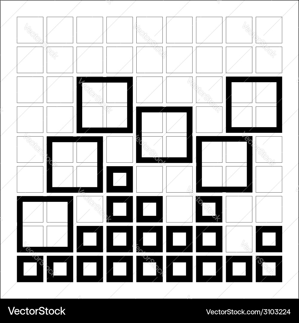 Abstract composition with squares vector image