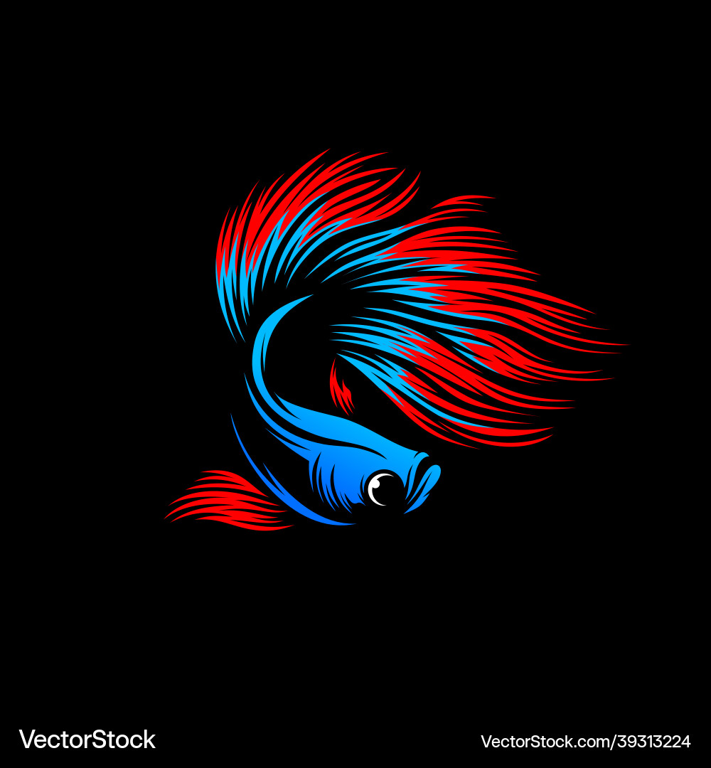 Betta Fisch Logo Vorlage Betta Fisch Logo Vorlage vektorbild
