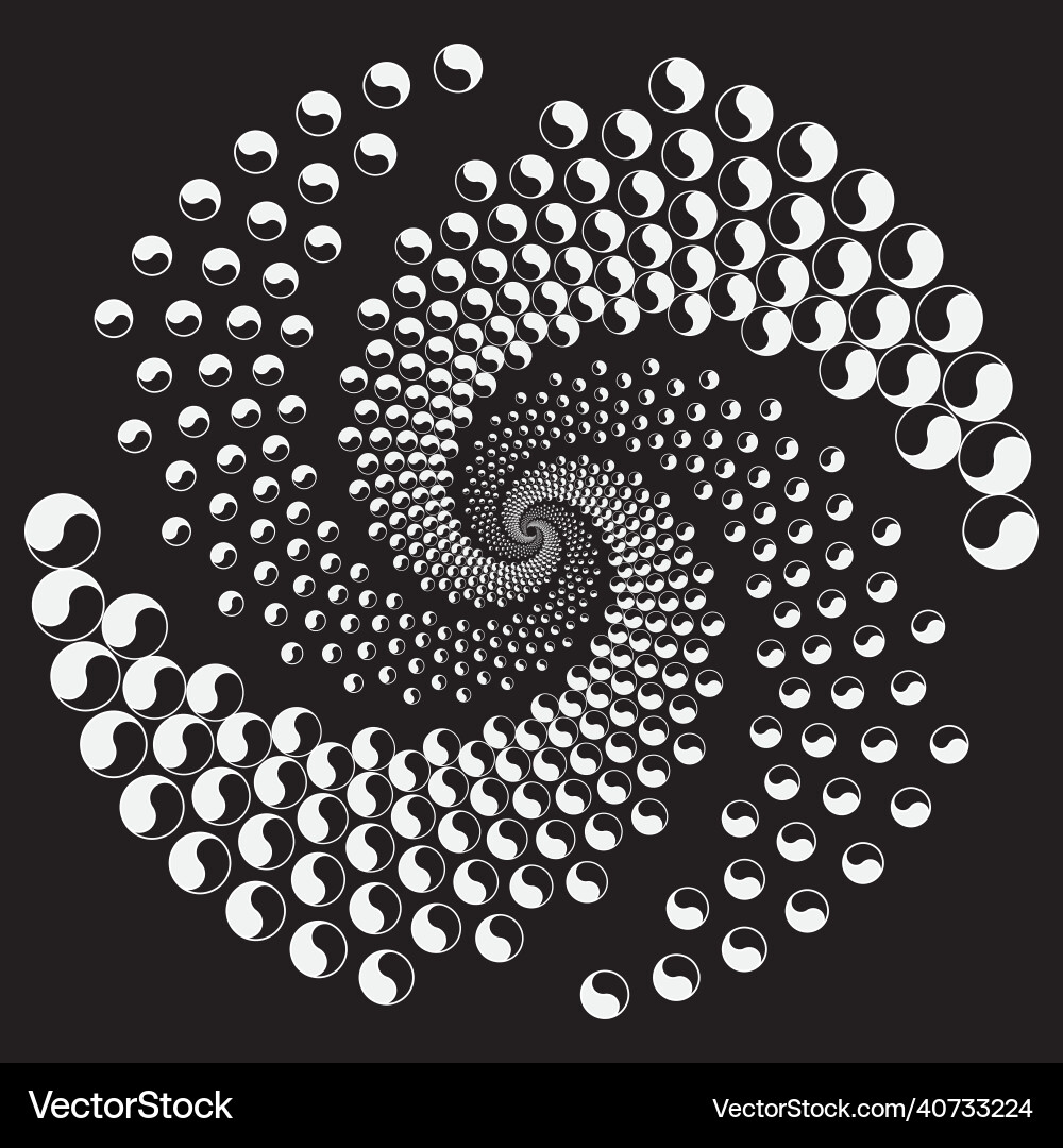 Checkered spiral design element image Vector Image