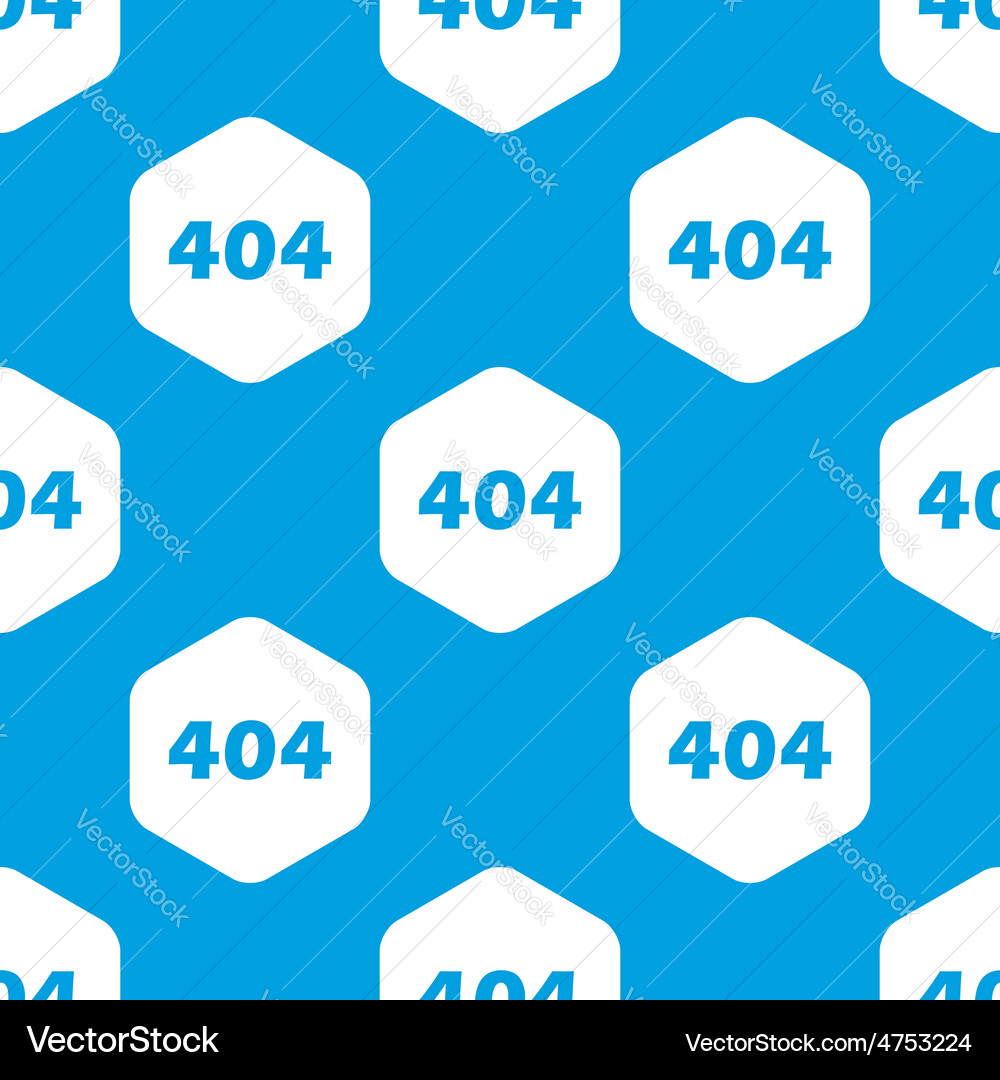 Error 404 hexagon pattern Vector Image