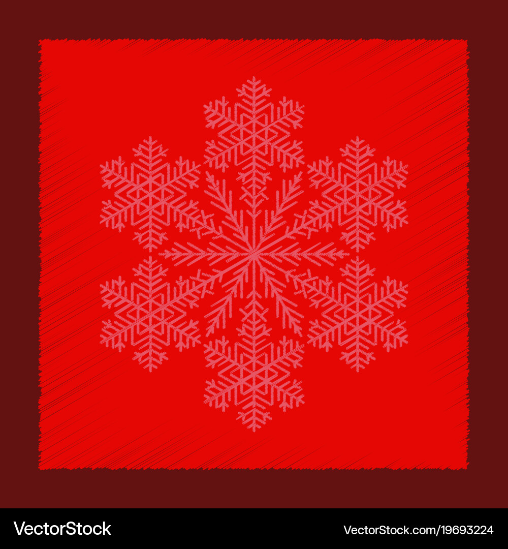 Flat shading style icon snowflake Vector Image