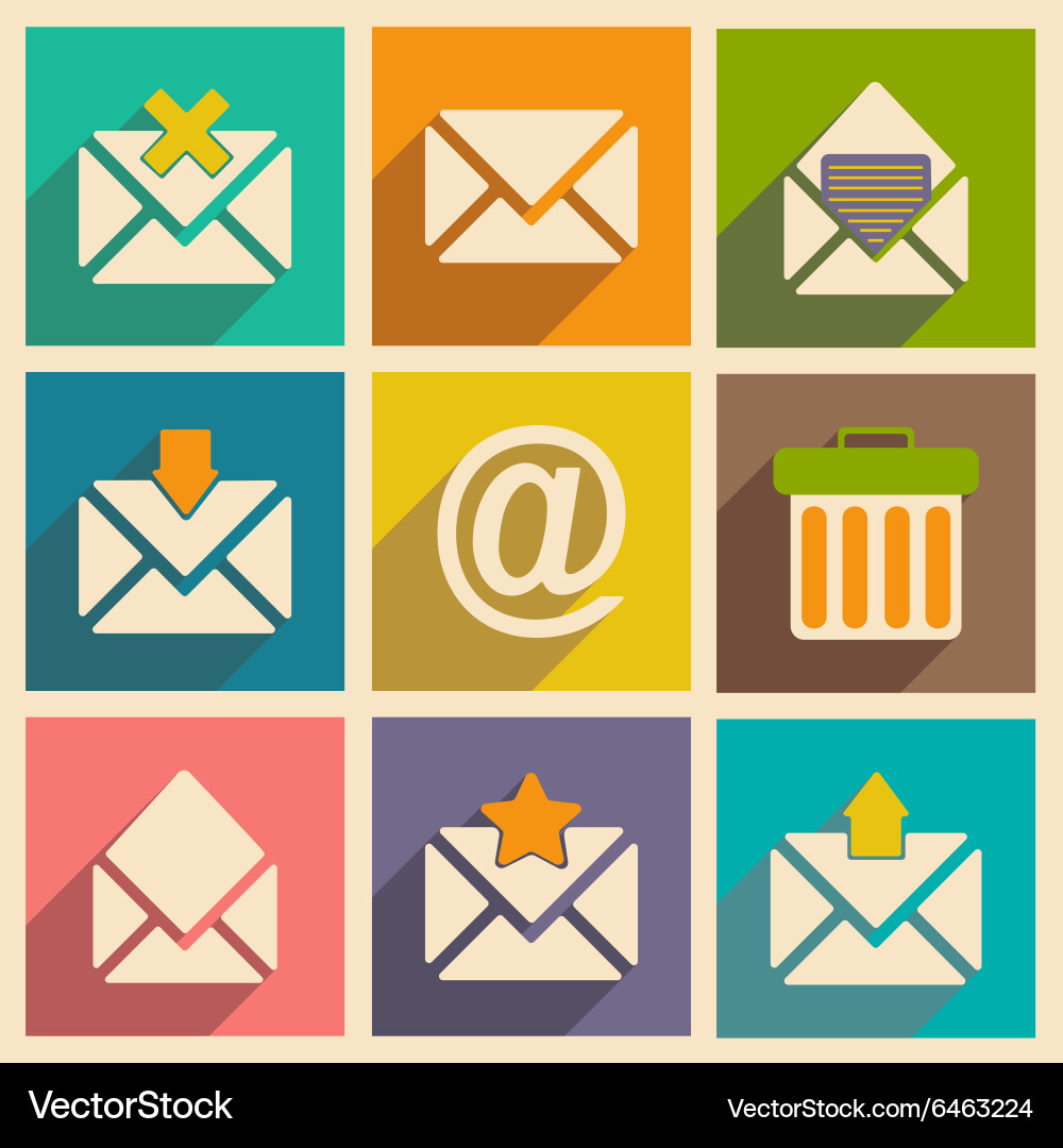 Flat with shadow concept and mobile application Vector Image