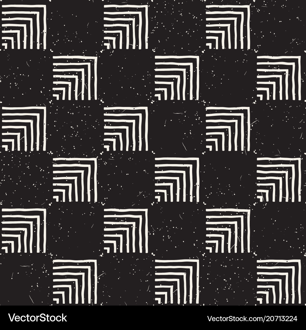Hand drawn seamless repeating pattern with checker Hand drawn seamless repeating pattern with checker vector image