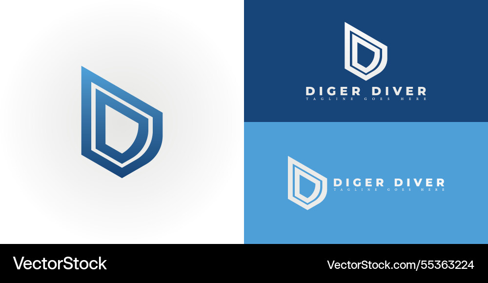 Logo design creatively intertwines the initials dd Vector Image