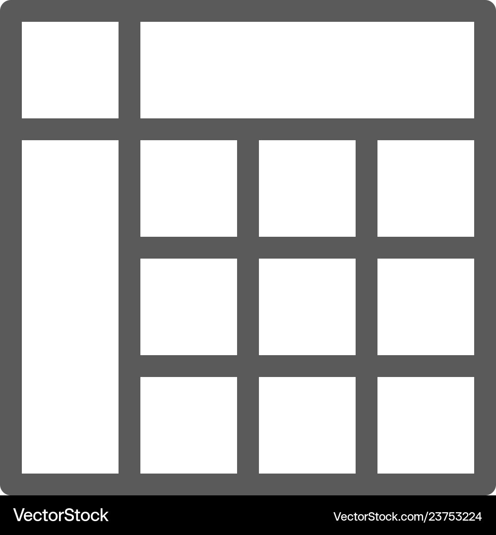 Schedule table line icon Schedule table line icon vector image