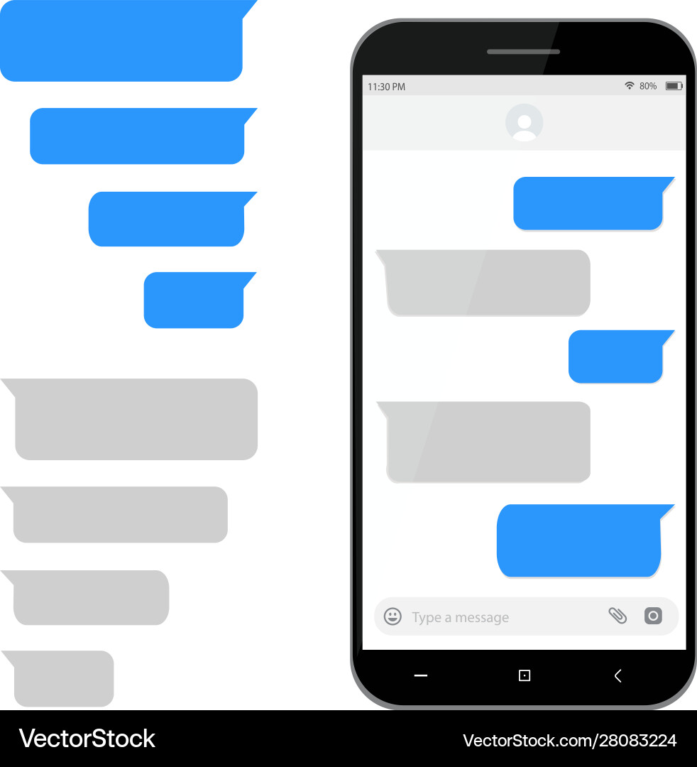 Set dialog bubbles messaging interface isolated Set dialog bubbles messaging interface isolated vector image