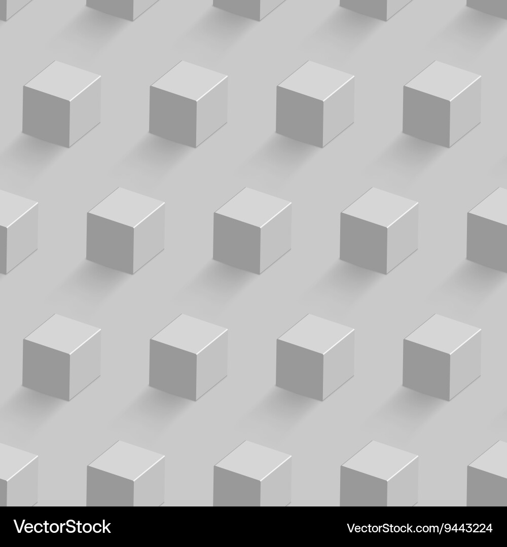 White cube seamless pattern Vector Image