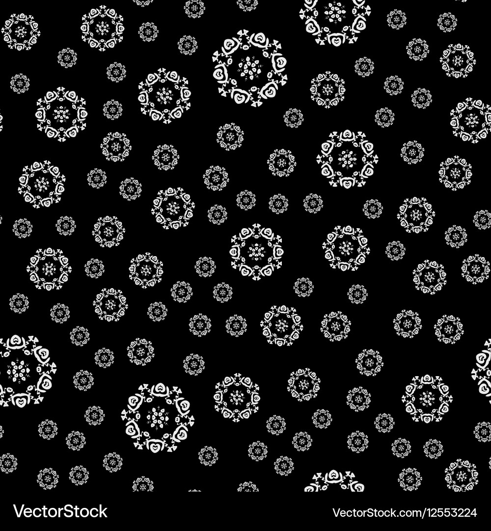 Winter card snowflake pattern vector image