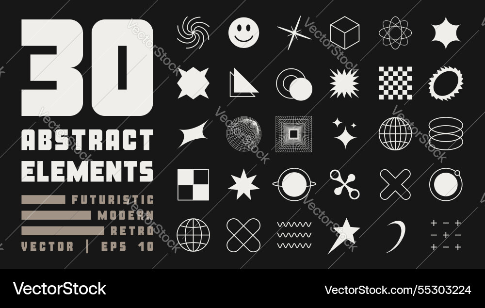 Y2k-Stil Symbole und geometrische grafische Elemente Y2k-Stil Symbole und geometrische grafische Elemente vektorbild