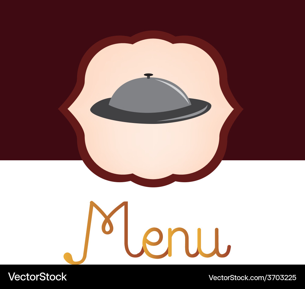 A colored background with text and menu icon vector image