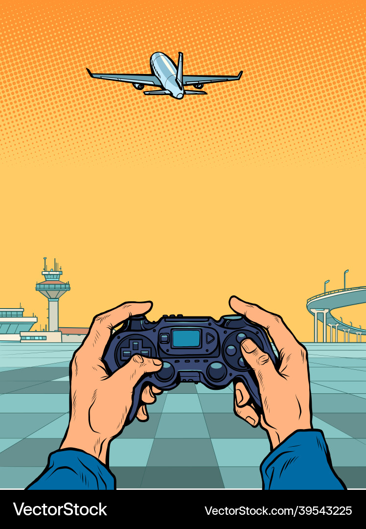 A man takes pictures of the plane A man takes pictures of the plane vector image