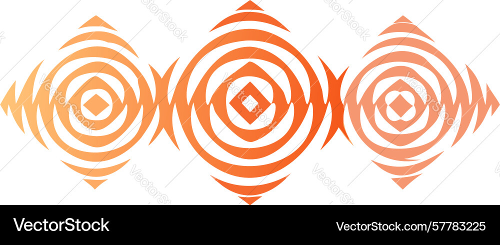 Abstract gradient circles dynamic optical effect vector image