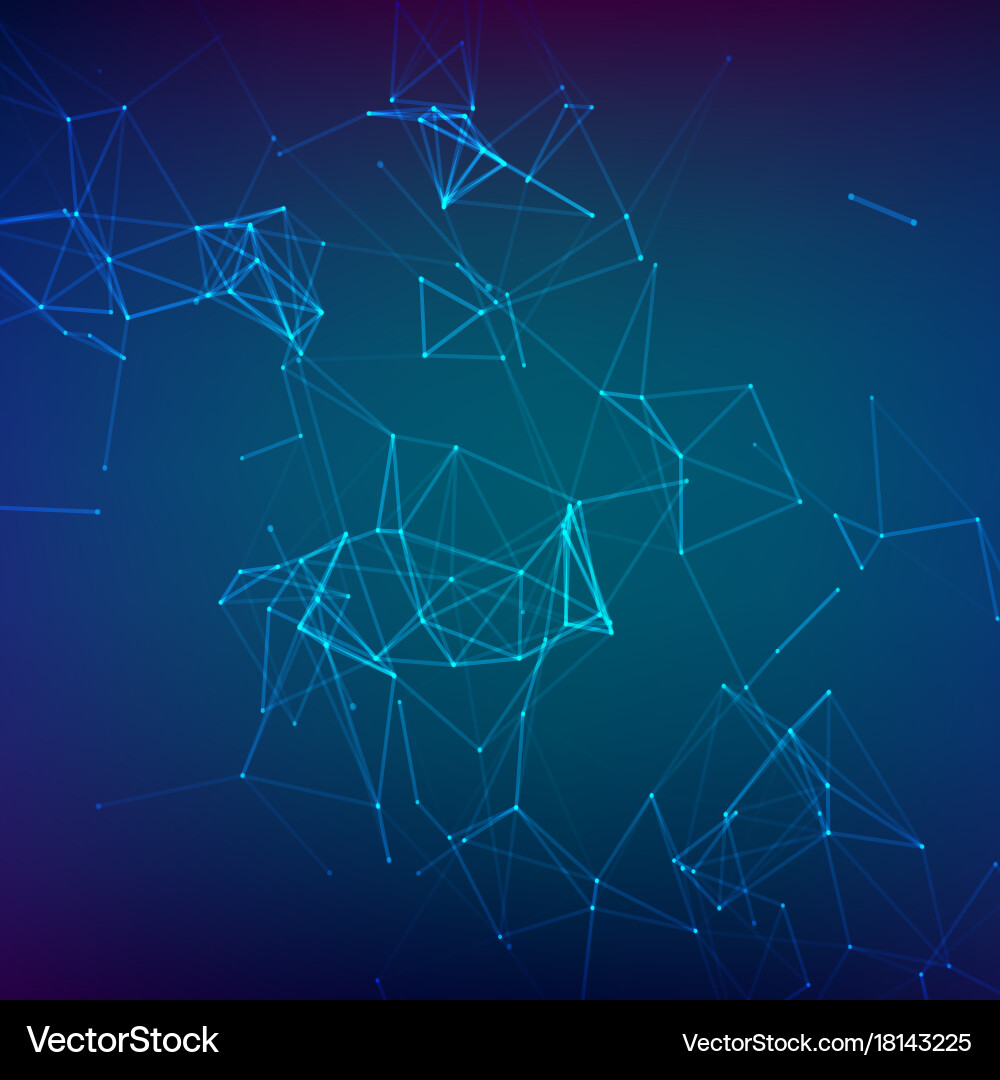 Abstract particles and lines vector image