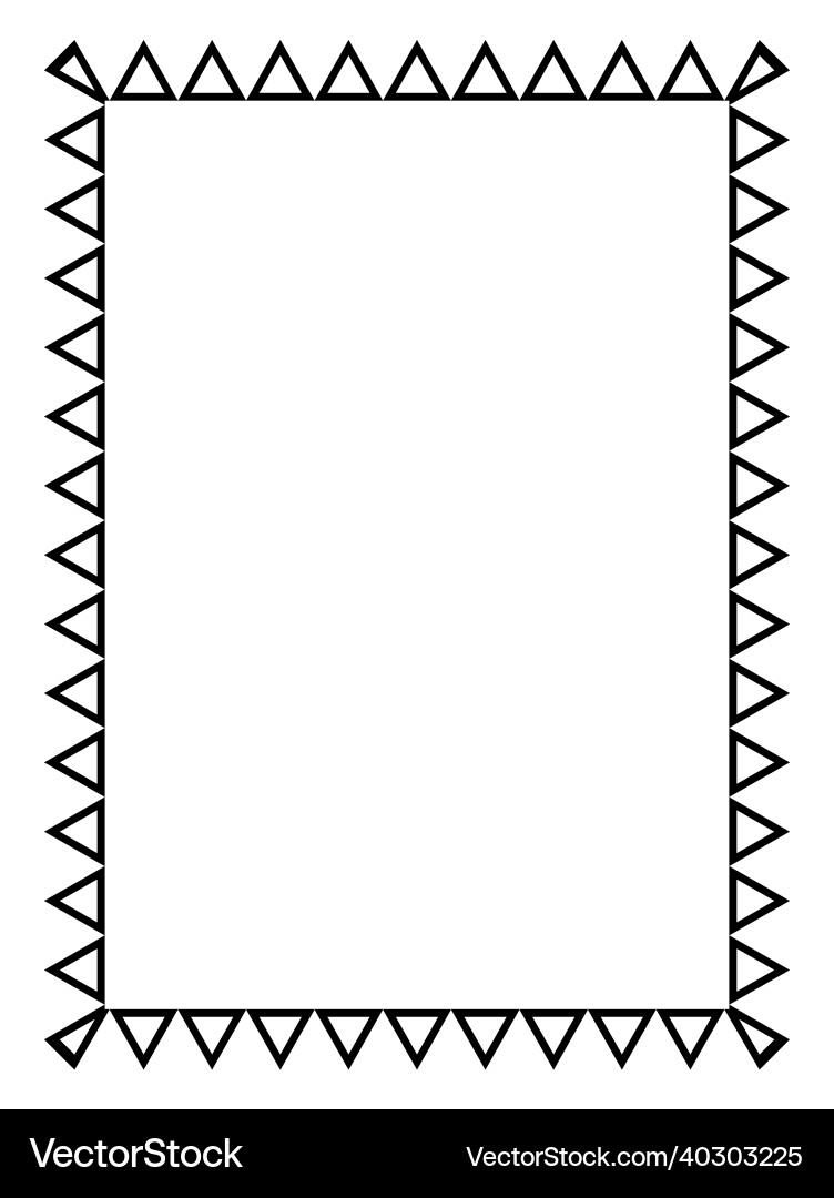 Black Rectangular Frame - A4 Format vector image