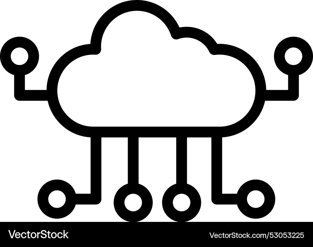 Cloud computing icon design Vector Image