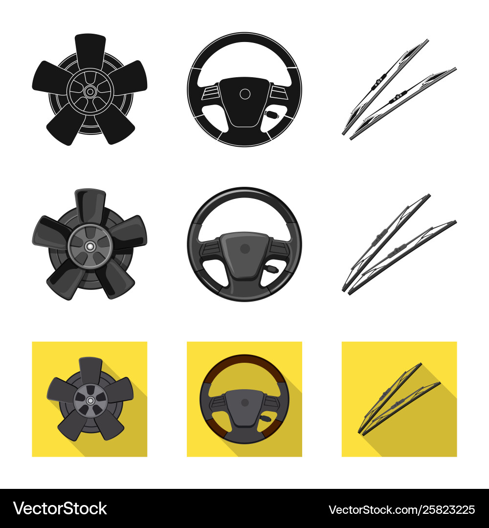 Design auto and part sign set Design auto and part sign set vector image