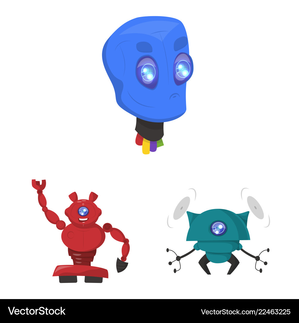 Design of robot and factory logo Design of robot and factory logo vector image