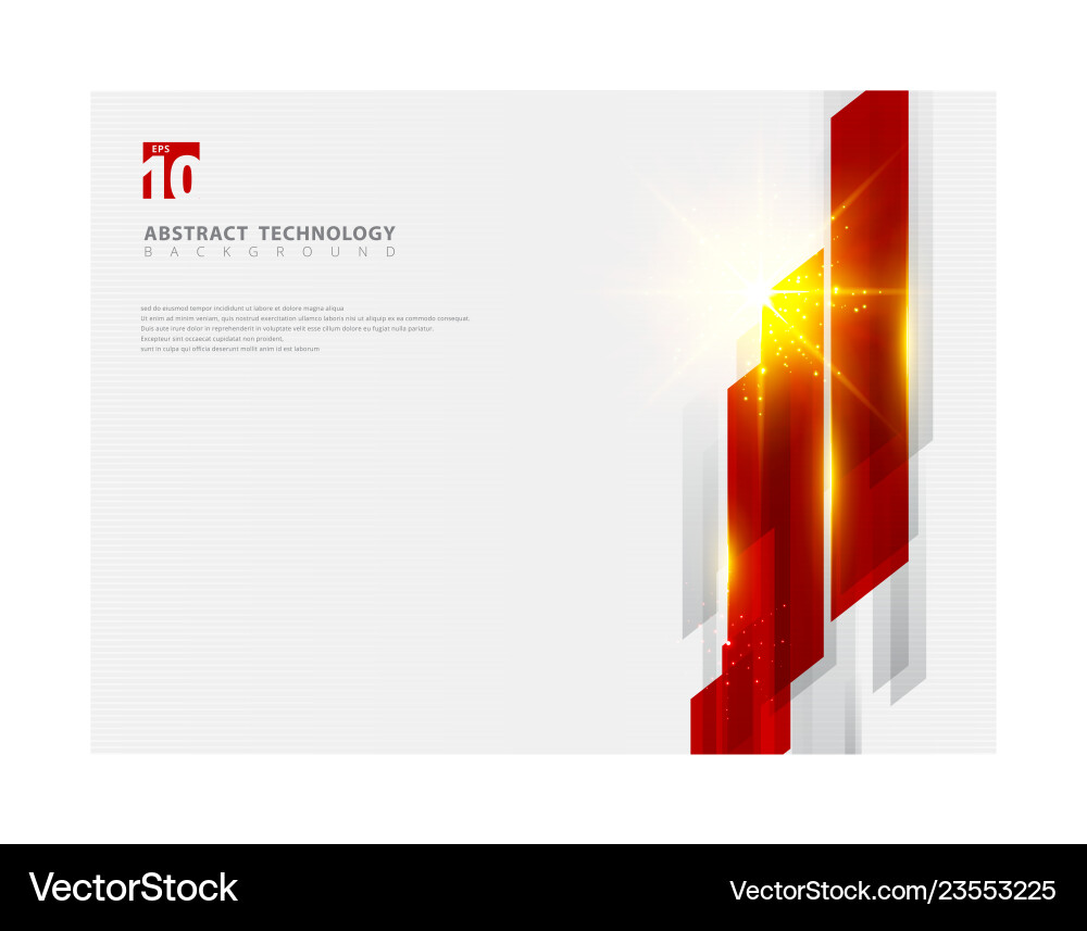 Dynamic Red Technology Background Vector Image