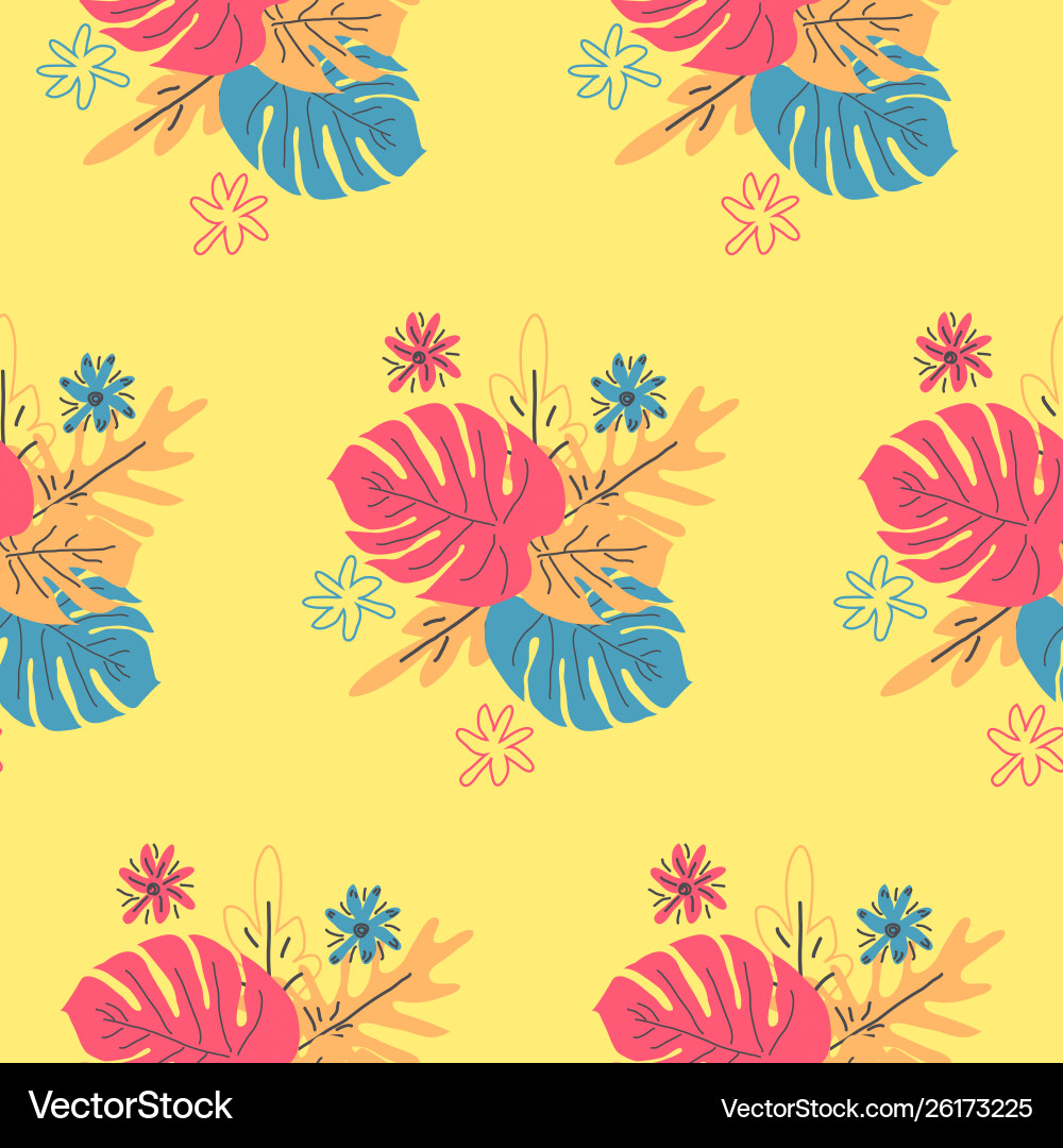 Elegant seamless pattern with flower branch Vector Image