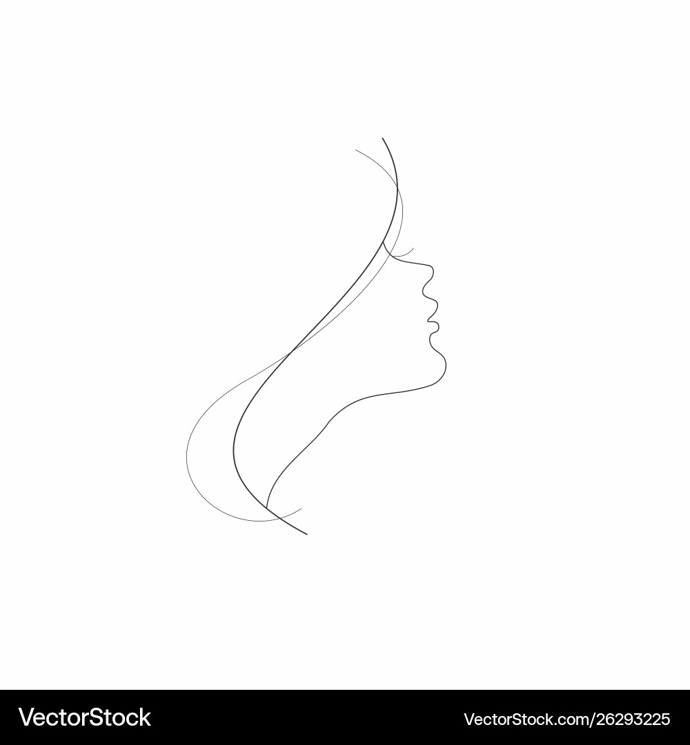 Face pretty girl with stylish hairstyle Face pretty girl with stylish hairstyle Vector Image