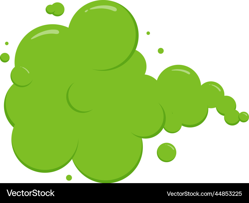 Fart cloud smell smoke bad gas cartoon green Fart cloud smell smoke bad gas cartoon green vector image