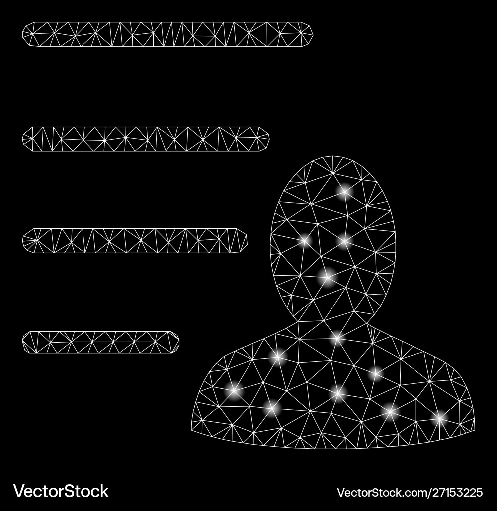 Flare mesh carcass user list with spots Vector Image