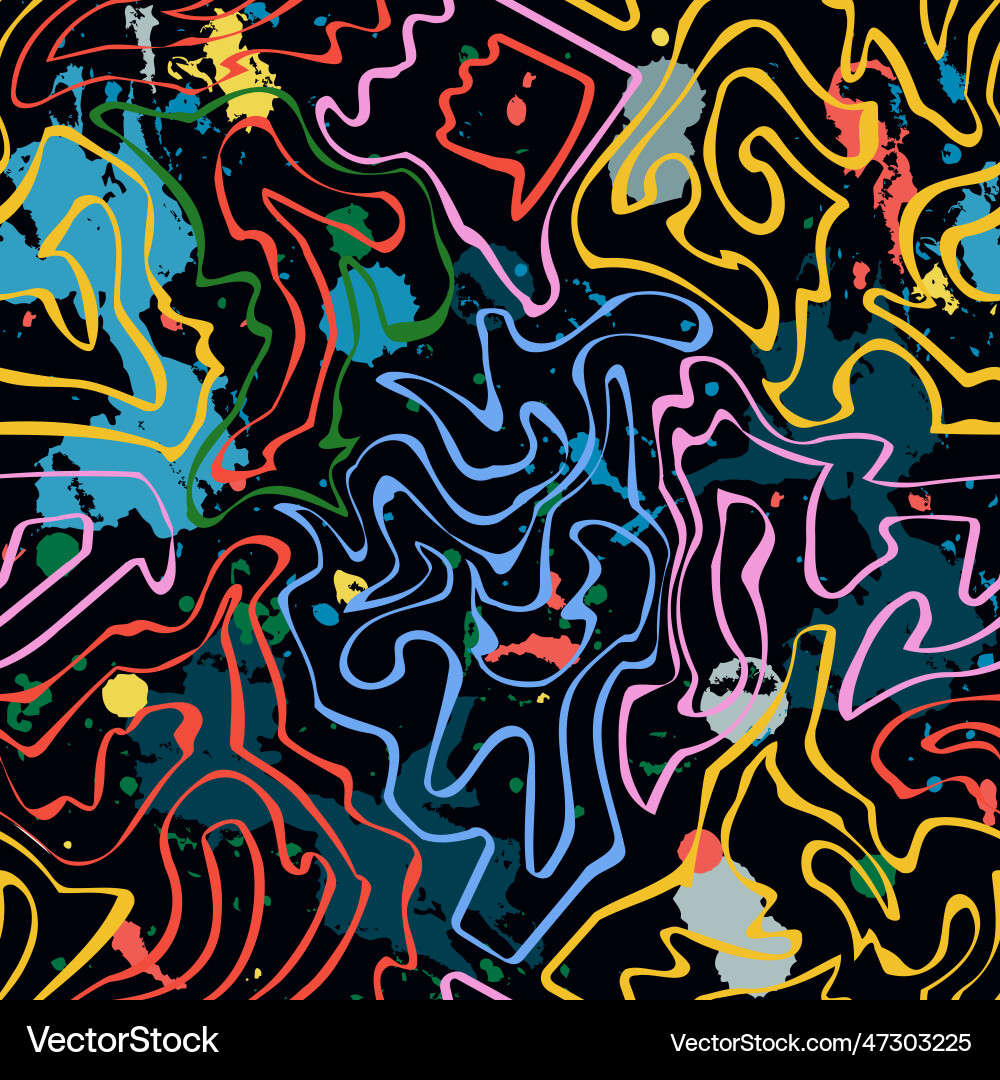 Grunge colorful lines seamless pattern Grunge colorful lines seamless pattern vector image