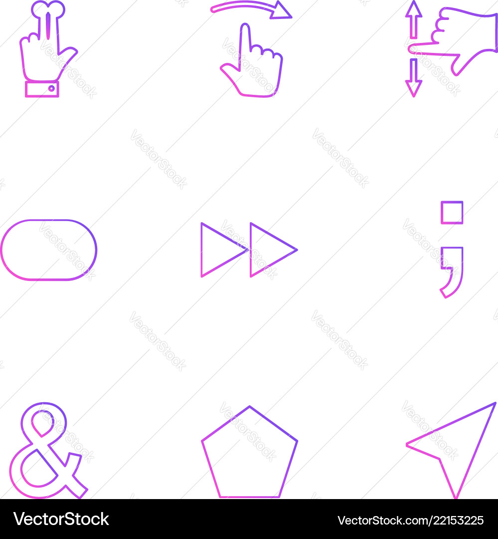 Hands pointer arrows directions eps icons set vector image