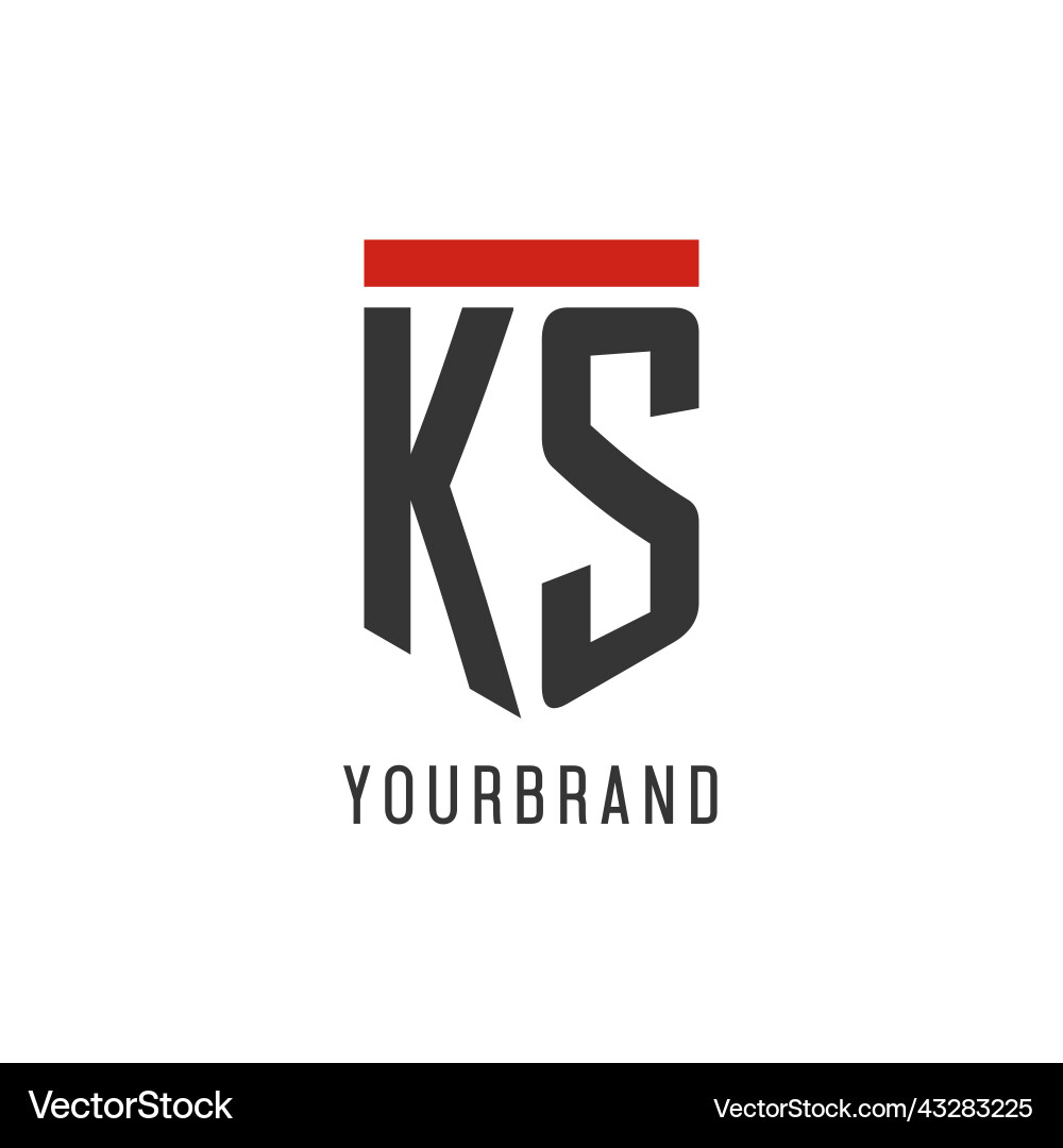 Ks initial esport logo with simple shield design Ks initial esport logo with simple shield design Vector Image