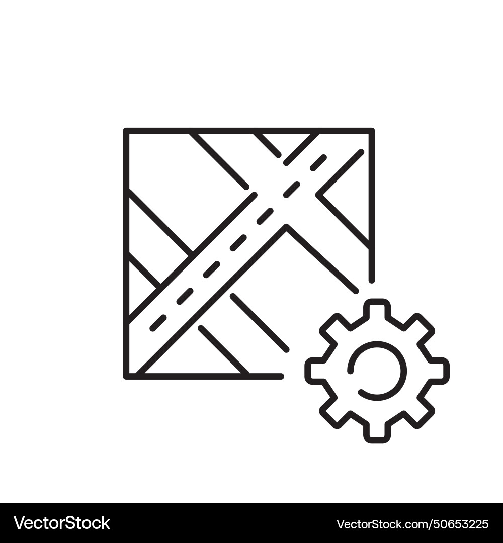 Location services configuration digital map Location services configuration digital map vector image