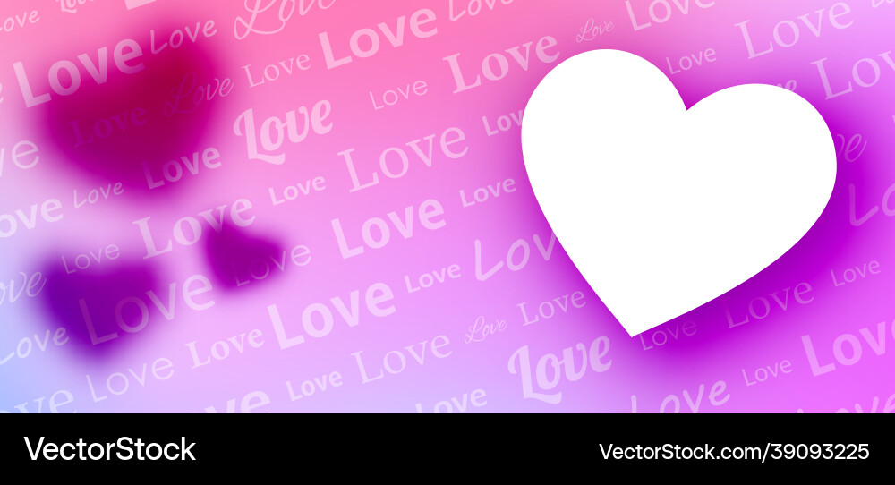 Love text pattern with empty heart Love text pattern with empty heart vector image