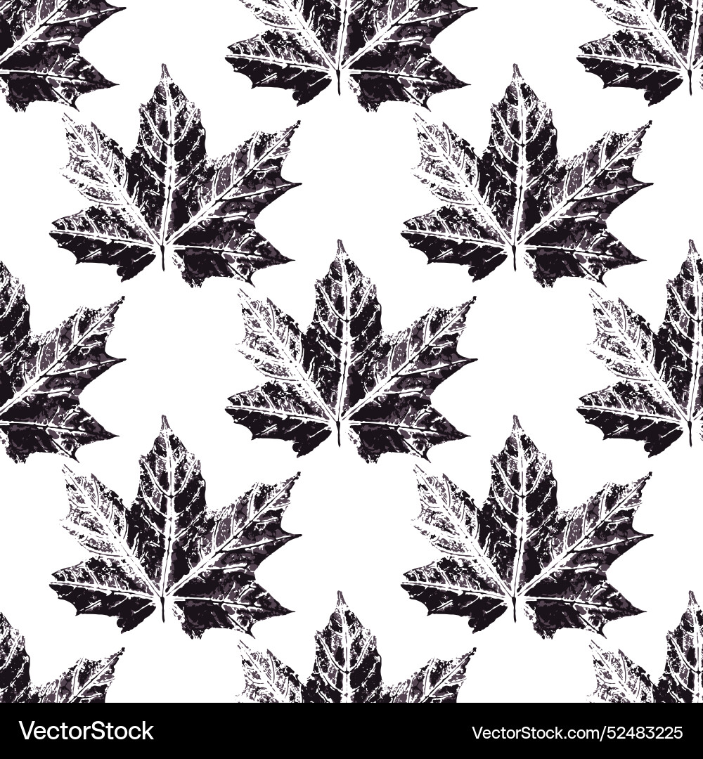 Messy Ink Leaf Pattern Vector Image