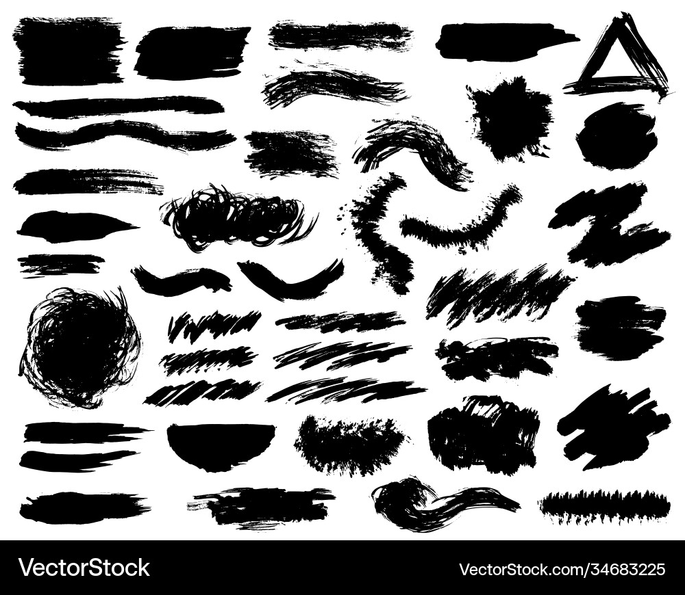 Paint Splatters and Strokes vector image