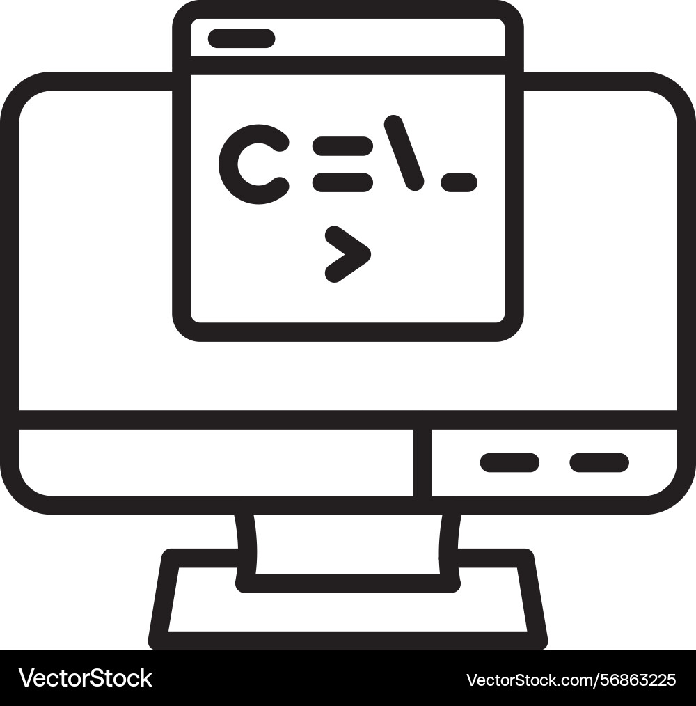 Programming language icon vector image