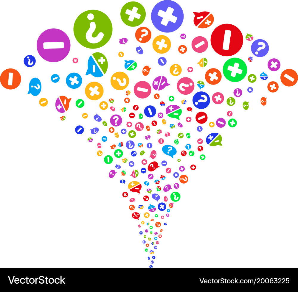 Pros and cons arguments fountain stream vector image