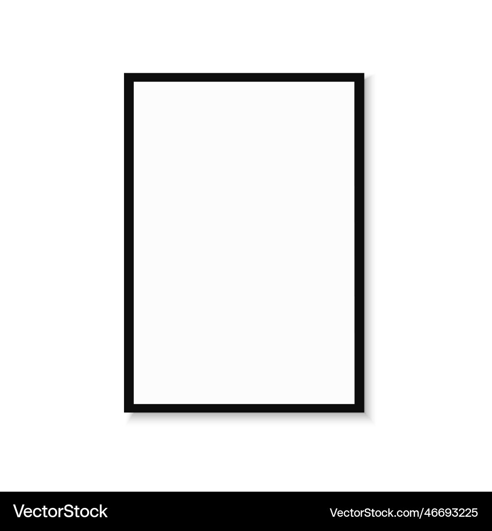 Realistischer Fotorahmen mit schwarzem Rand und Schatten Realistischer Fotorahmen mit schwarzem Rand und Schatten vektorbild