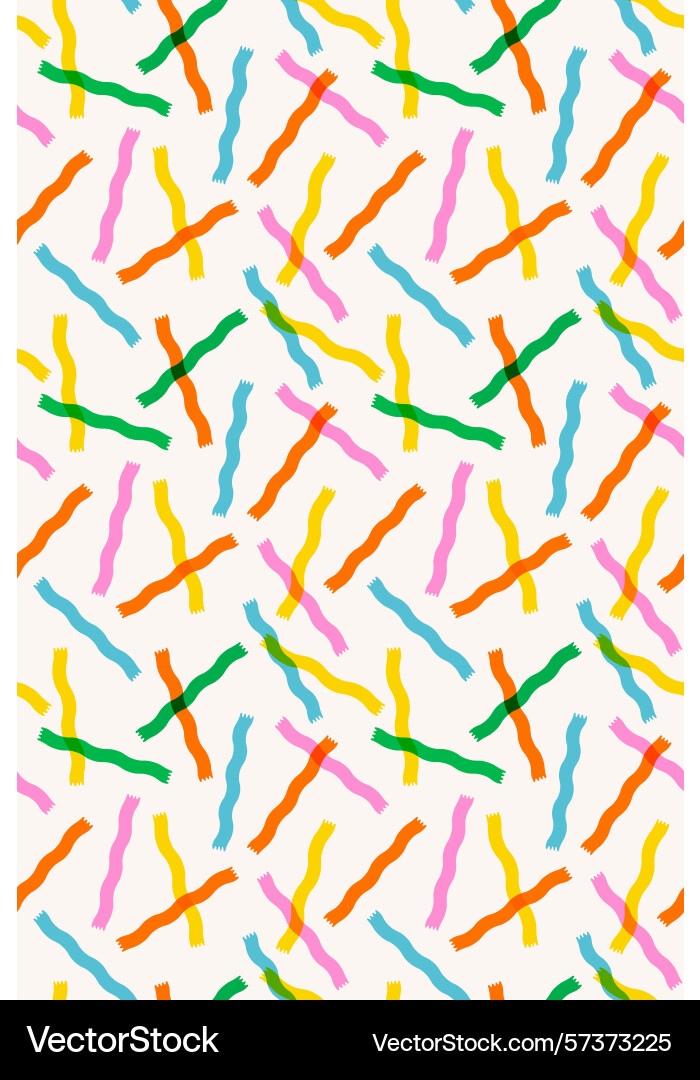 Seamless confetti pattern with colorful wavy Seamless confetti pattern with colorful wavy vector image