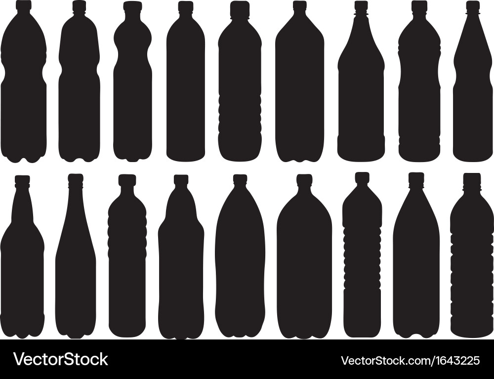 Set of different bottles vector image