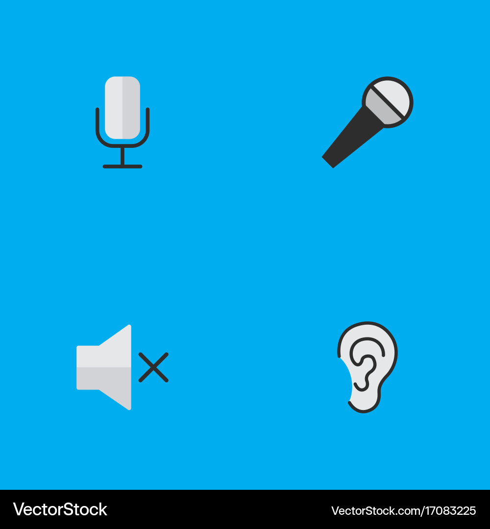 Set of simple sound icons Vector Image
