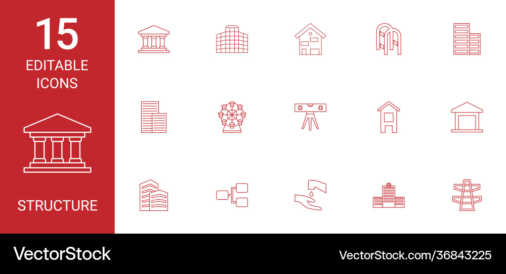 Structure icons Structure icons vector image
